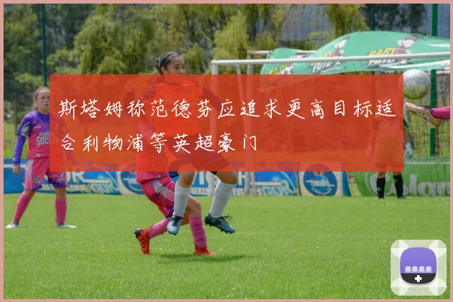 斯塔姆称范德芬应追求更高目标适合利物浦等英超豪门